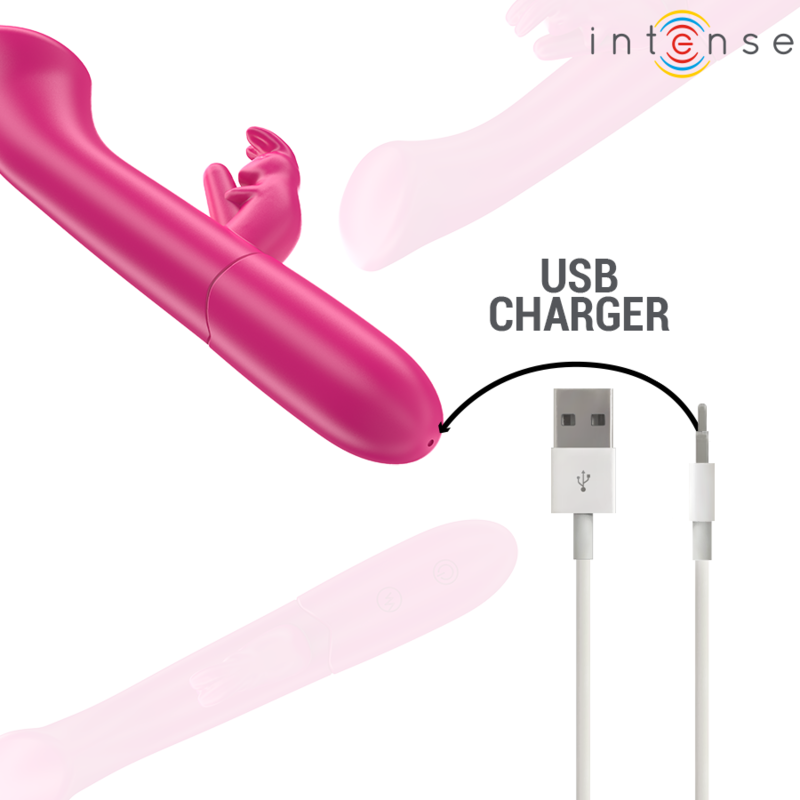 Intense - julieta vibrateur rabbit 18,6 cm 10 vibrations rose