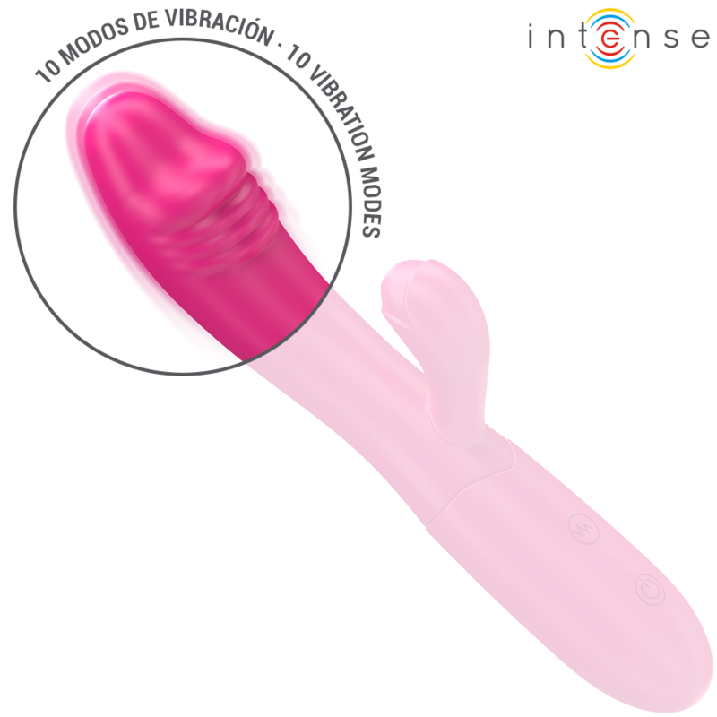 Intense - ivy vibrateur flexible 10 vibrations avec langue stimulante rose