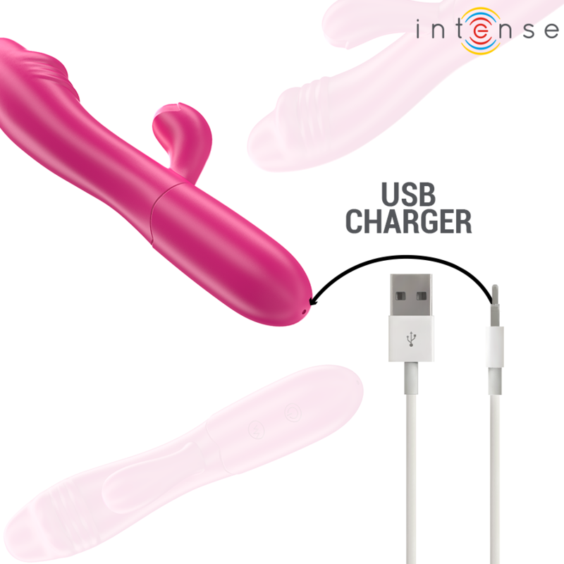 Intense - ivy vibrateur flexible 10 vibrations avec langue stimulante rose