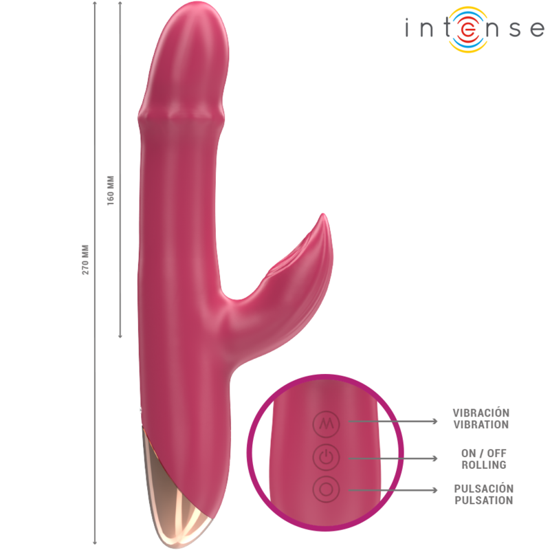 Intense - chloe vibrateur multifonction 3 en 1 rouge