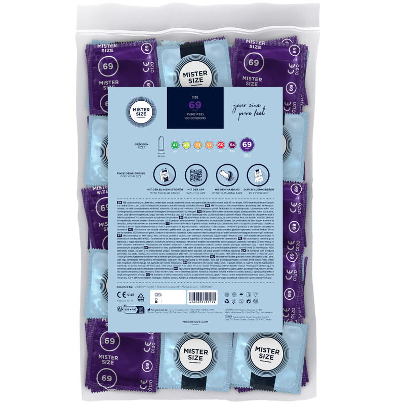 Mister size - préservatifs taille xxxl 69 mm (100 unités)