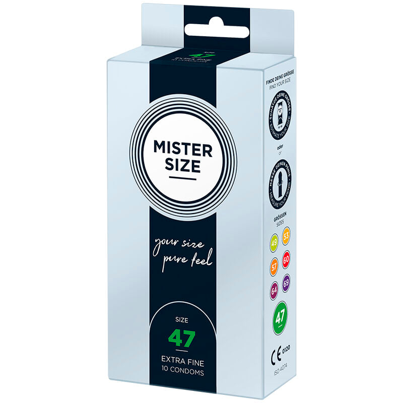 Mister Size – Préservatifs Taille XS (47 mm) – Boîte de 10