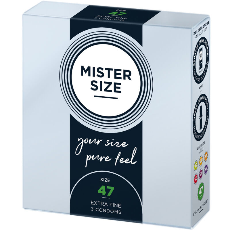Mister Size – Préservatifs Taille XS (47 mm) – Boîte de 3