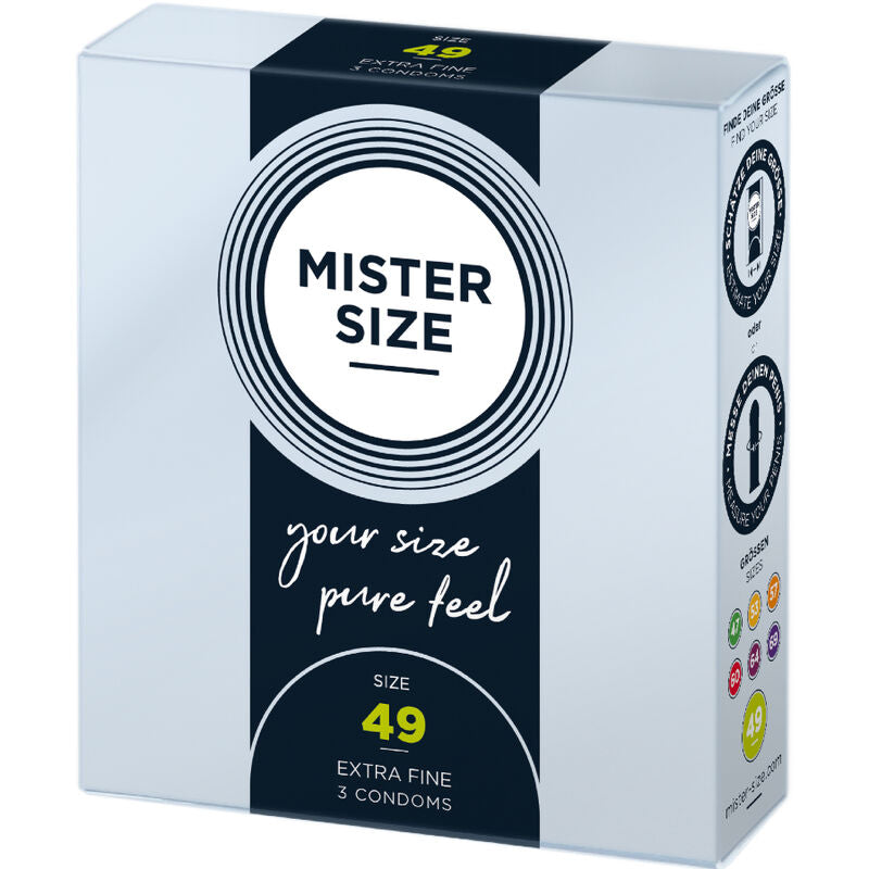 Mister Size – Préservatifs Taille S (49 mm) – Boîte de 3