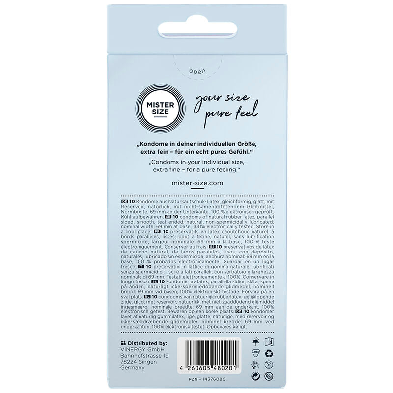 Mister size - préservatifs taille xxxl 69 mm (10 unités)