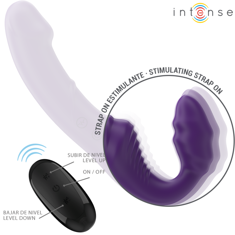 Intense - jill double vibrateur 20 cm violet télécommande