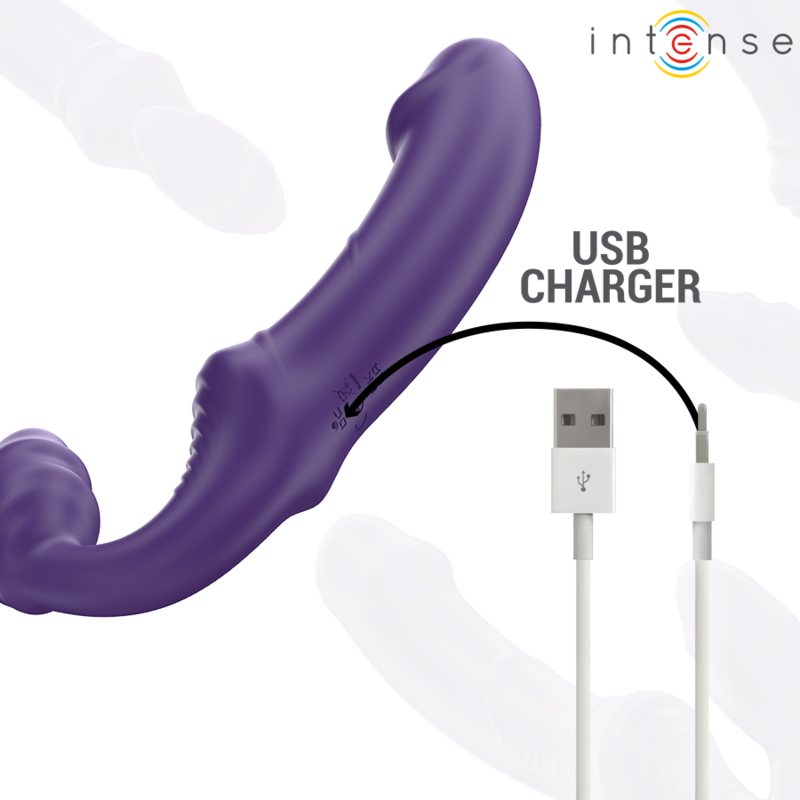 Intense - jill double vibrateur 20 cm violet télécommande
