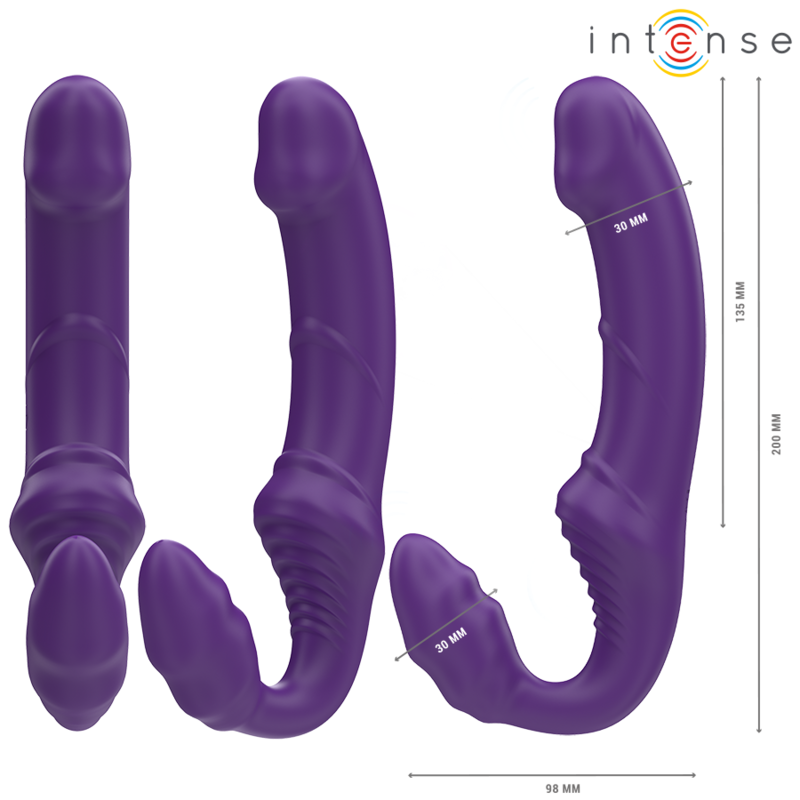 Intense - jill double vibrateur 20 cm violet télécommande