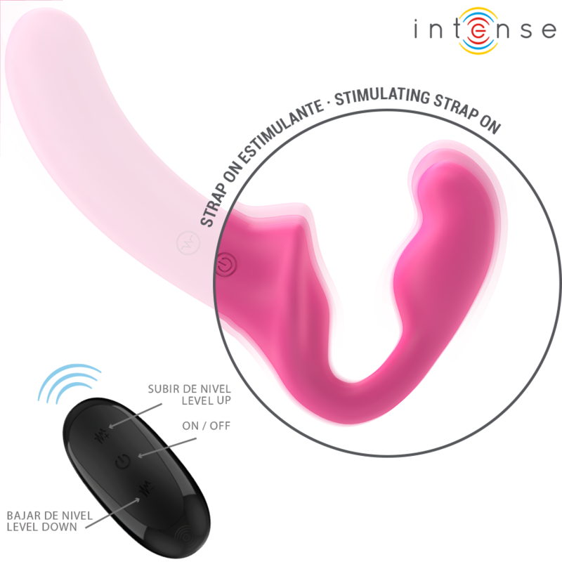 Intense - amy double vibrateur 20 cm rose télécommande