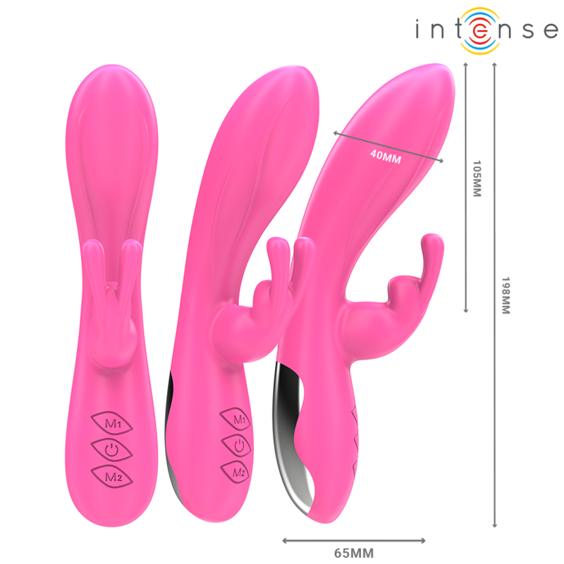 Intense – Vibrateur Rabbit Randall Silicone 10 Vibrations Rose