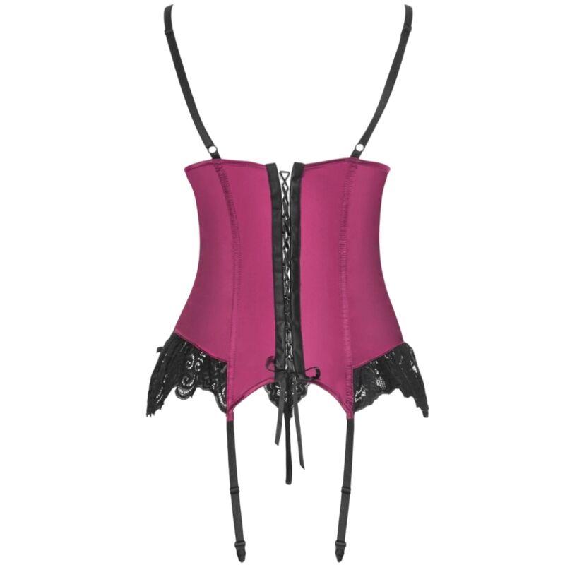 Livco corsetti fashion - agrafena cf 90436 corset + string bordeaux s/m