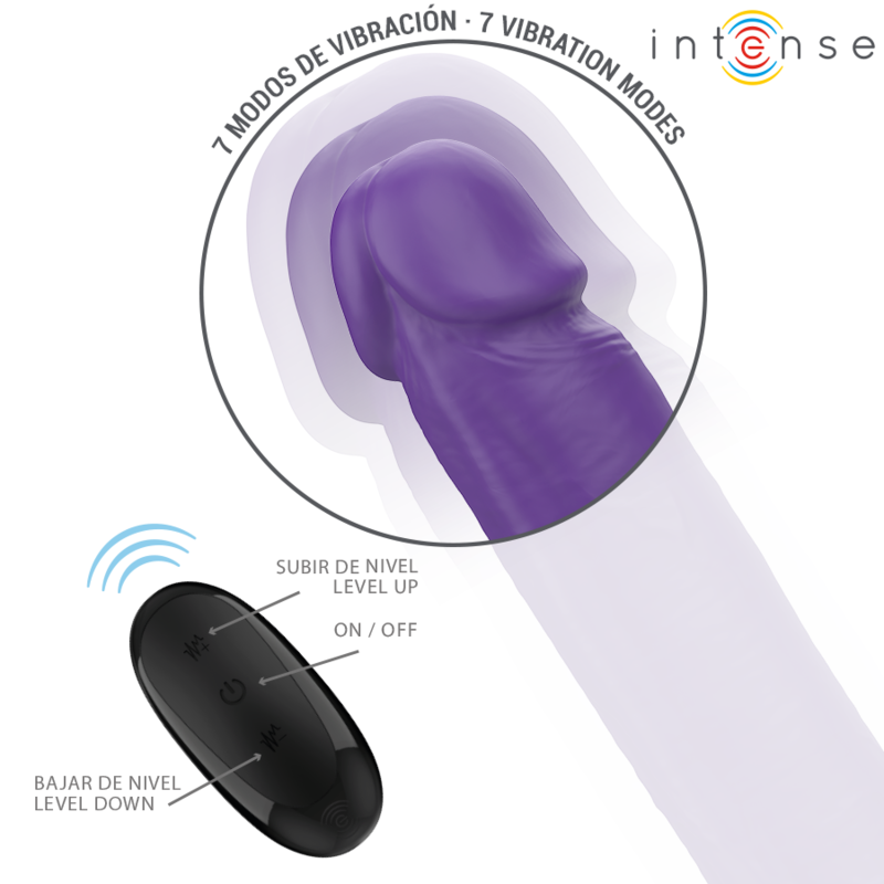 Intense Double Gode vibrant 40 cm Violet