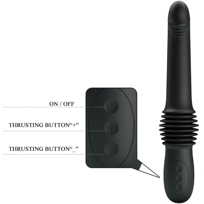 Pretty love - vibrateur pazuzu 3 modes de poussée noir