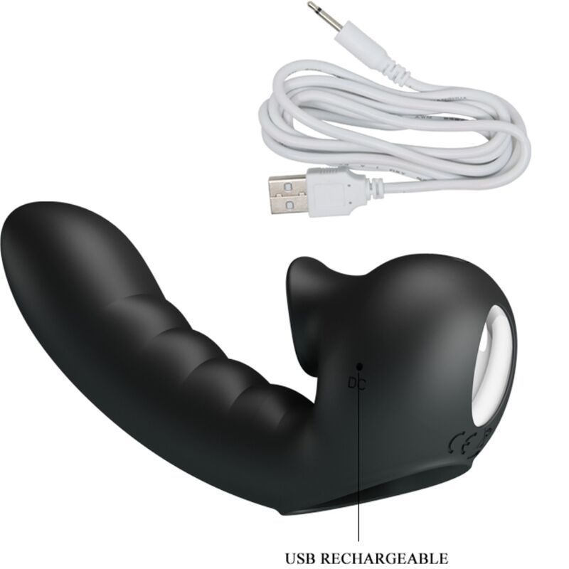 Pretty Love – Stimulateur Doigt Vibrant Hobgoblin 12 Modes de Vibration – Noir