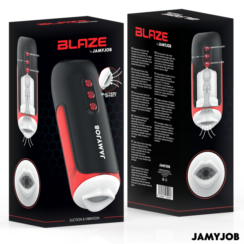 Jamyjob - Simulateur de Féllation Vibrant à Succion Blaze