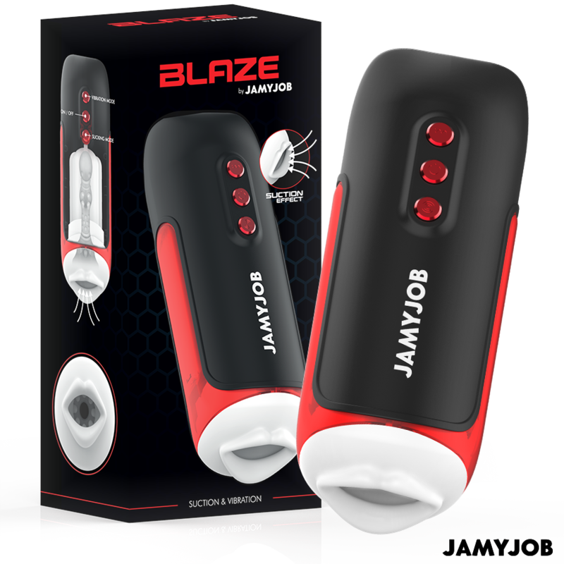 Jamyjob - Simulateur de Féllation Vibrant à Succion Blaze