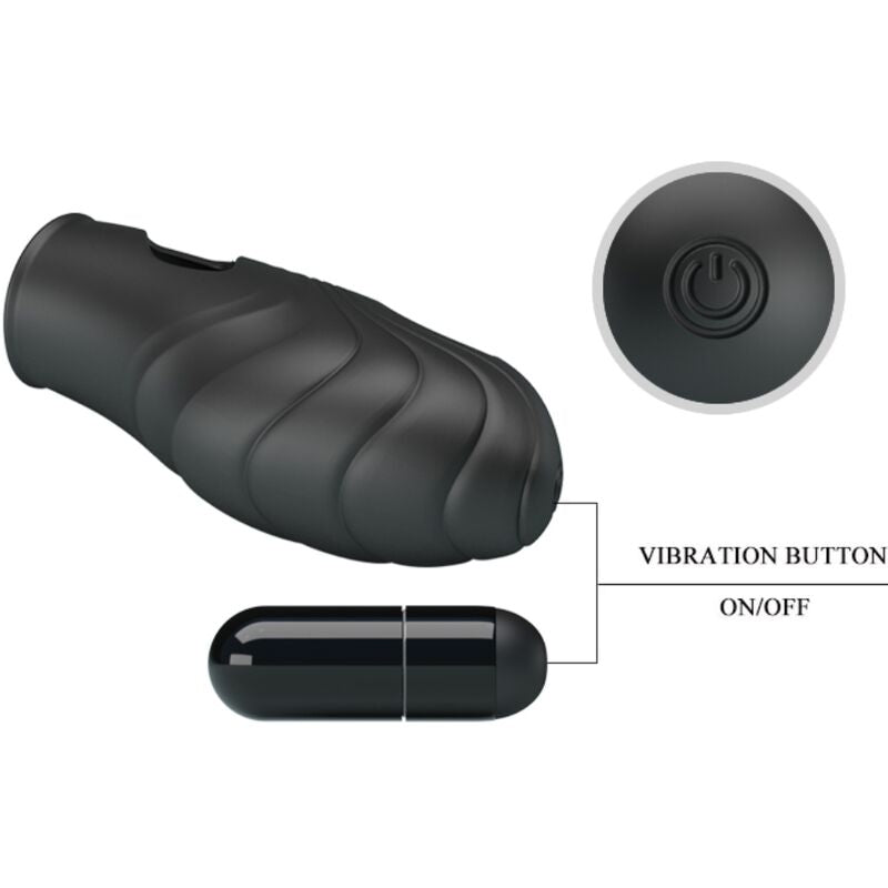 Pretty love - vibrateur de doigt en silicone lich noir