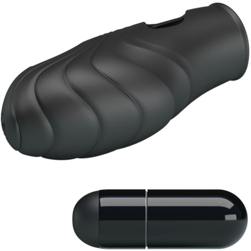 Pretty love - vibrateur de doigt en silicone lich noir