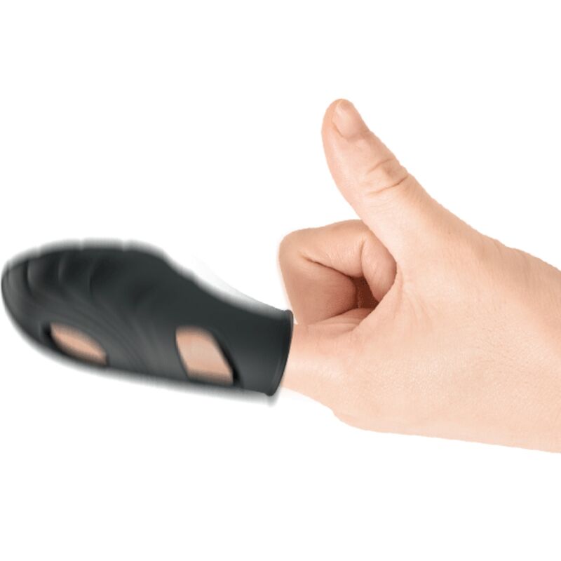 Pretty love - vibrateur de doigt en silicone lich noir