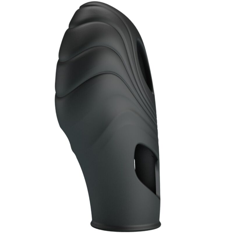 Pretty love - vibrateur de doigt en silicone lich noir