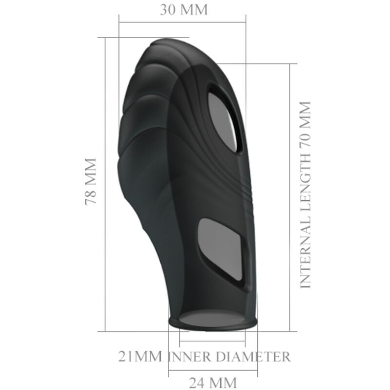 Pretty love - vibrateur de doigt en silicone lich noir