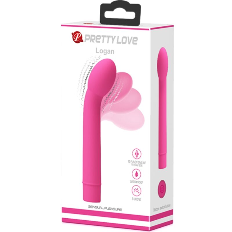 Pretty love - vibrateur point g logan 10 vibrations rose