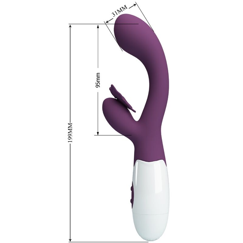 Pretty Love – Vibromasseur double stimulation Butterfly Kiss – Violet