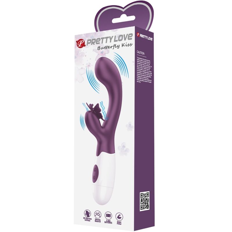 Pretty Love – Vibromasseur double stimulation Butterfly Kiss – Violet