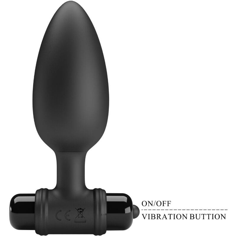 Pretty love - vibra butt plug 2 plug anal 10 vibrations noir