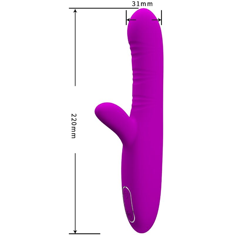 Pretty love - vibrateur multifonction angelique + stimulateur de clitoris violet