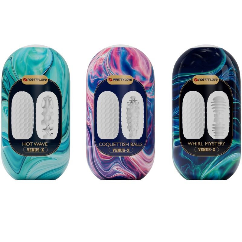 Pretty love - venus x 15 masturbateurs hommes en silicone blanc