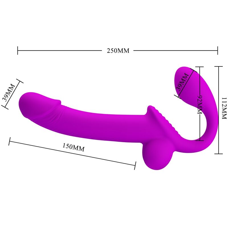 Pretty love - stimulateur double strap-on kelpie violet