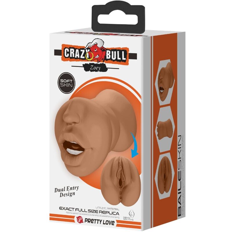 Crazy bull - zoey double masturbateur bouche et vagin chair