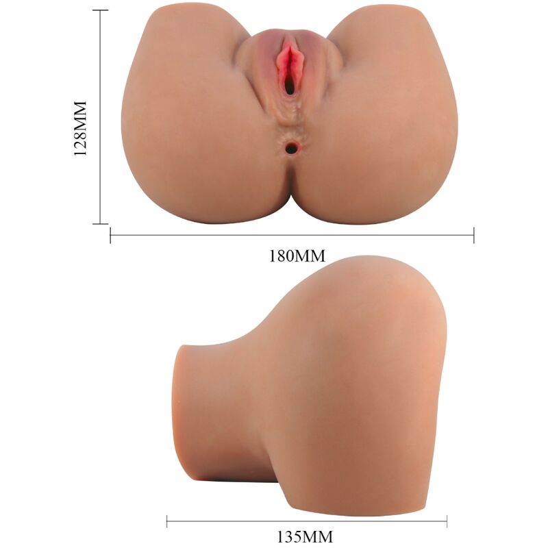 Crazy bull - mila vibrateur fesse avec vagin et anus réalistes contrôle de la chair à distance
