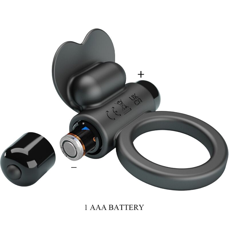Pretty love - bague vibrante debonaire lapin 10 vibrations noire
