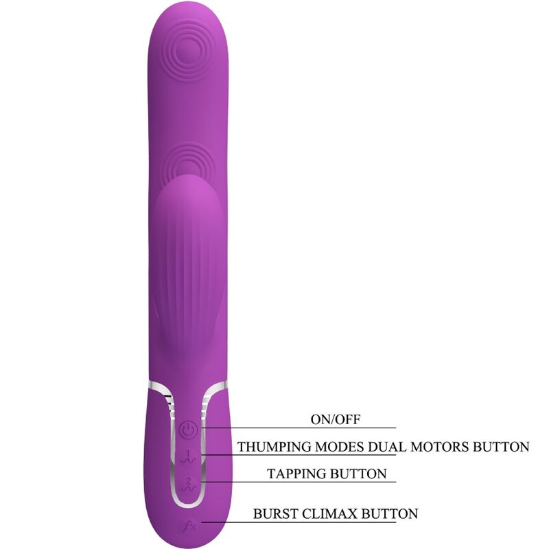 Pretty Love – Stimulateur Rabbit Multifonction 3 en 1 Perlita Violet
