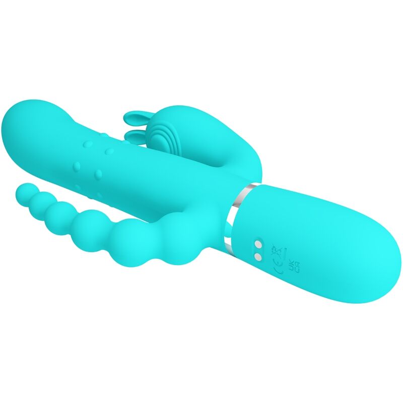 Pretty Love – Stimulateur Rabbit Multifonction 4 en 1 Cammy Bleu