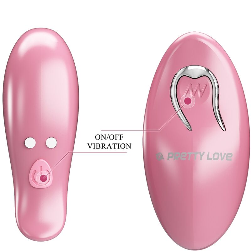 Pretty love - pinces à tétons cailey 10 vibrations télécommande rose