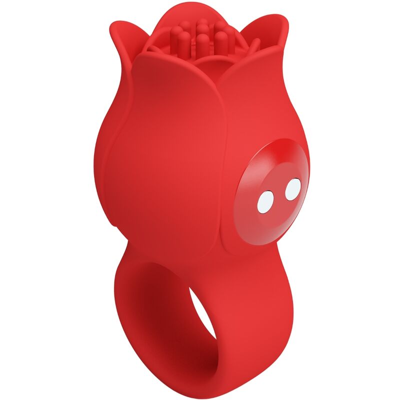 Pretty Love – Doigt Vibrant en Forme de Bague – Rouge