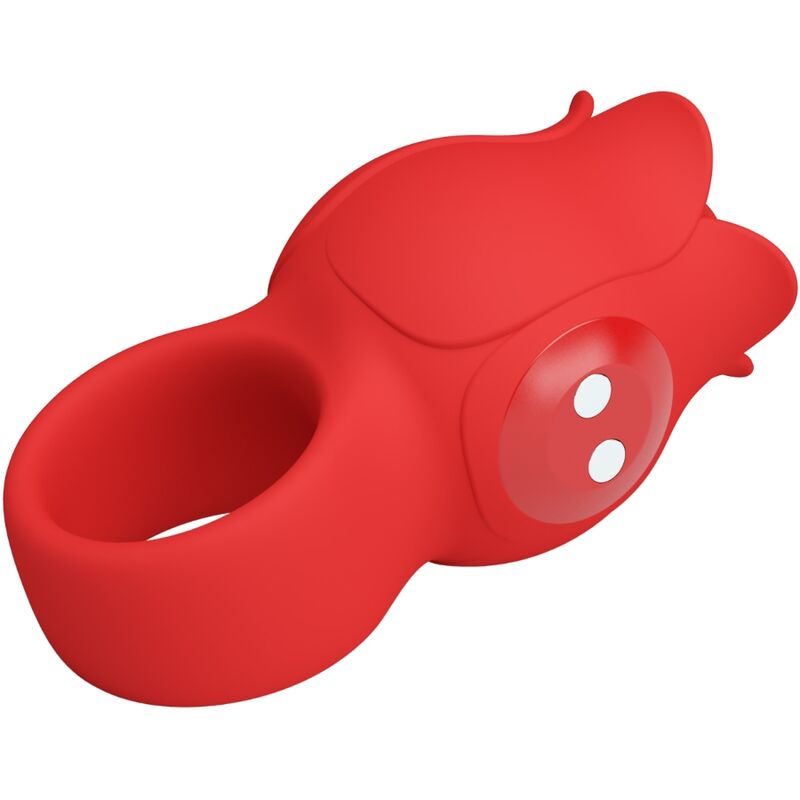 Pretty Love – Doigt Vibrant en Forme de Bague – Rouge