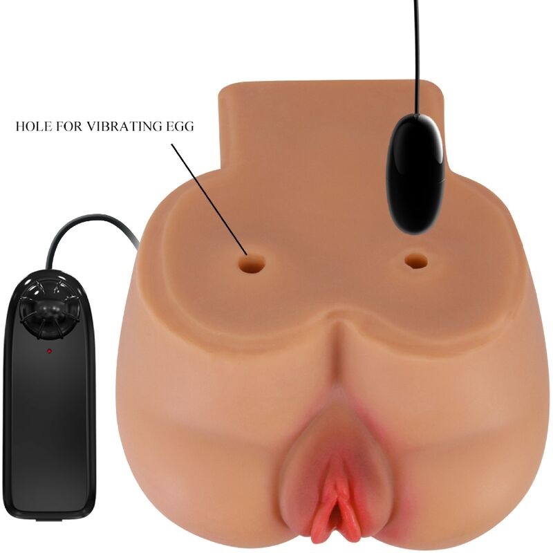 Crazy bull - vibrateur kylie ass avec vagin réaliste et télécommande de chair d'anus