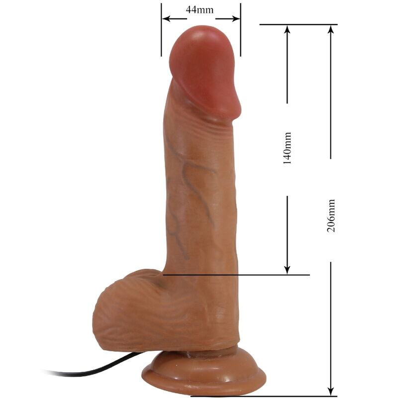 Baile - Gode Réaliste Vibrant XL avec ventouse Chair - 20,6 cm