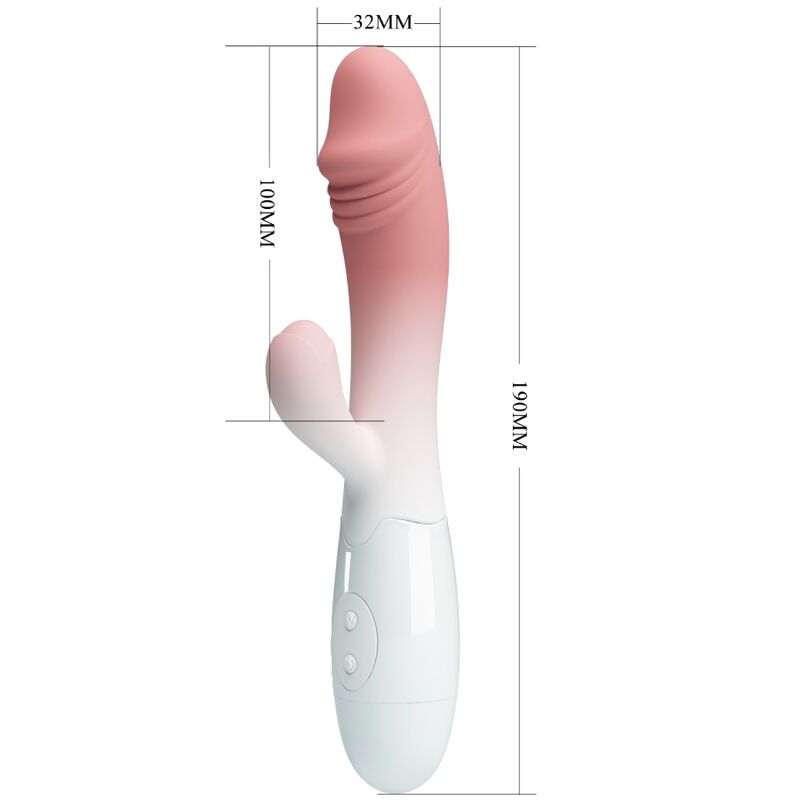 Pretty Love – Stimulateur Rabbit en Forme de Pénis 30 Modes de Vibration Snappy Rose