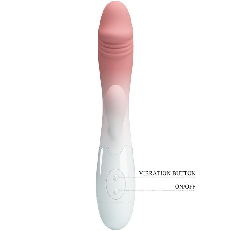 Pretty Love – Stimulateur Rabbit en Forme de Pénis 30 Modes de Vibration Snappy Rose