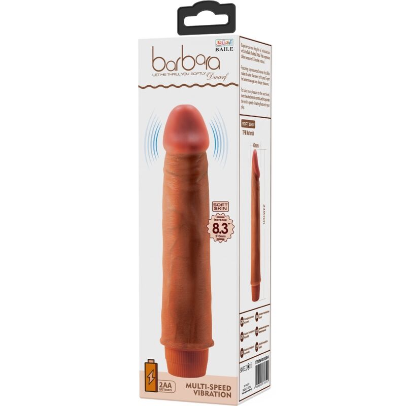 Baile - vibrateur réaliste nain 21 cm mulâtre
