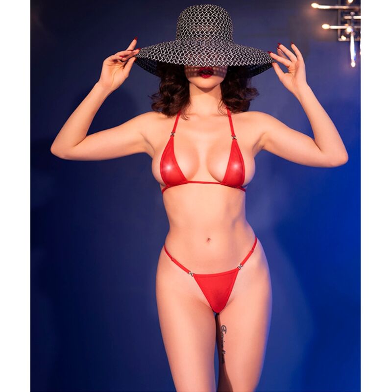 Chilirose - Microkini Rouge CR 4840 - Taille S/M
