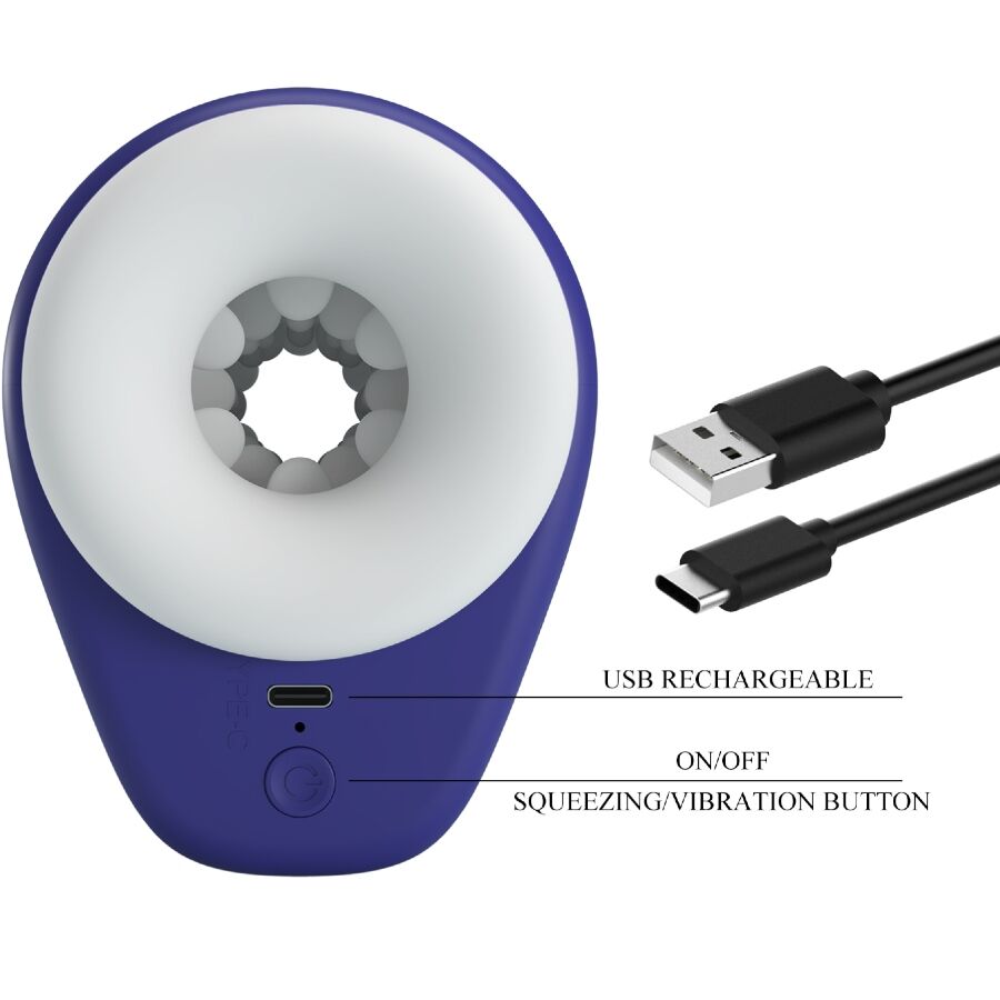 Masturbateur Masculin DJ Lady Vibrant 5 Vitesses Violet - Pretty Love