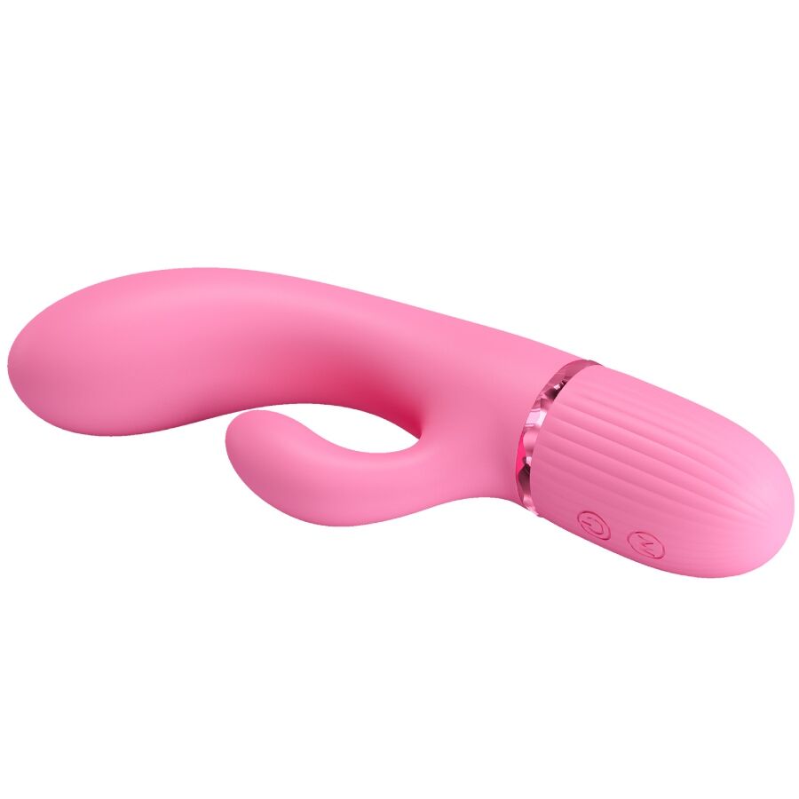 Pretty Love – Stimulateur Rabbit en Silicone Ultra Souple Rose 10 Modes de Vibration Marski