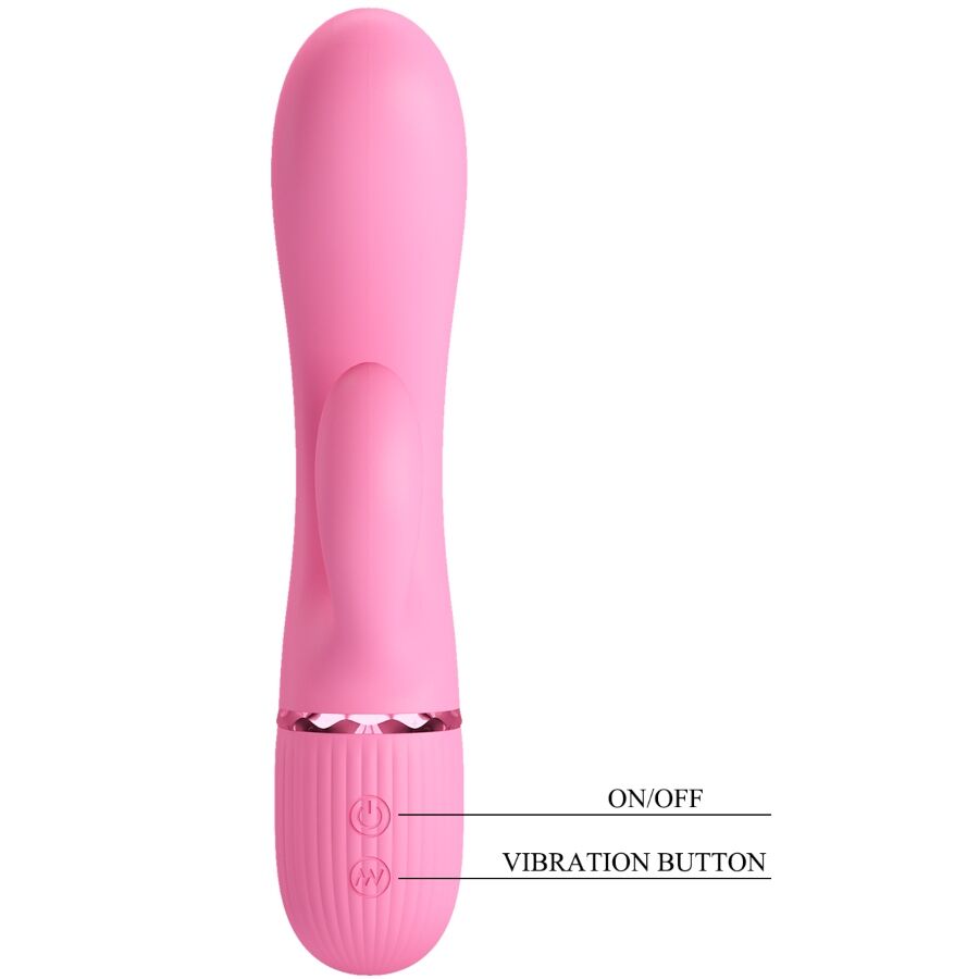 Pretty Love – Stimulateur Rabbit en Silicone Ultra Souple Rose 10 Modes de Vibration Marski