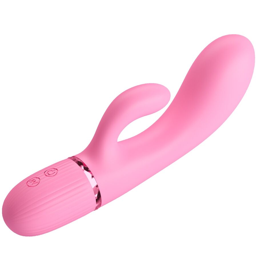 Pretty Love – Stimulateur Rabbit en Silicone Ultra Souple Rose 10 Modes de Vibration Marski